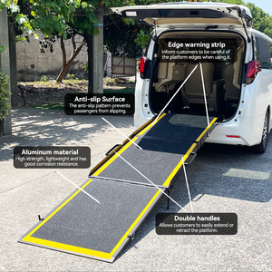 Rampa per Sedia a Rotelle in Alluminio, Pieghevole Manuale, per Furgoni e Minivan, per Disabili e Utenti di Sedie a Rotelle, Capacità di Carico 300Kg - Product Image 5