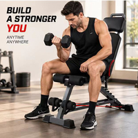 Banc de musculation réglable en stock, prêt à être expédié, faible MOQ, équipement de gym à domicile, prix usine, OEM ODM