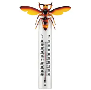 Indoor Outdoor Tuin Decoratieve Plastic Dier Bijen Mier Vorm Muur Gemonteerde Thermometer Voor Tuinraam Kas Kamer