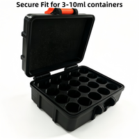 Boîte de voyage en plastique pour peptides, 3 ml, 20 compartiments, vente en gros, haute qualité, couleur et logo personnalisés, pour la protection des petits échantillons en flacon