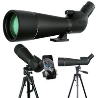 Longue-vue 25-75x80mm avec prisme BAK4 et lentille FMC, télescope HD étanche pour l'observation des oiseaux, optique de qualité professionnelle