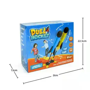 Speelgoed Raketwerper Voor Kinderen Kleurrijke Schuimraketten En Stevige Lanceerstandaard Met Voetlanceerplatform Leuk Buitenspeelgoed Voor Kinderen