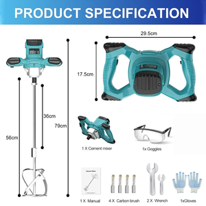 YOSHU 6-Gang einstellbarer elektrischer Zement-und Farb mischer in Industrie qualität 1600W 110-220V - Product Image 2