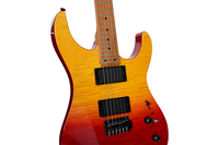 Kaysen Vintage Tremolo Flamed Red Electric Guitar 24 Fret Musical Instrument