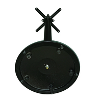 Pied de table en fonte D500xH720mm, support croisé à 4 étoiles avec pieds réglables, finition noire sablée thermolaquée