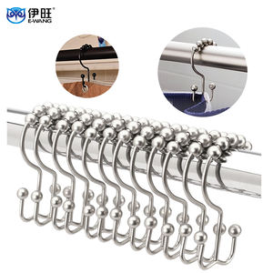 Anneaux de suspension robustes en acier inoxydable pour rideau de douche, vente en gros - Product Image 1