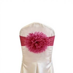 Banda Elástica de Organza Hecha a Mano para Sillas, Decoración Reutilizable para Sillas de Boda y Banquetes - Product Image 3