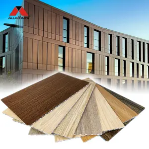 Alumitmes Custom Acp Sheet Cladding Aluminum Composite Decorative Wood Exterior Wall Panels Weatherproof Composite Cladding