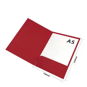 עיצוב לוגו מותאם אישית בית ספר לעסקים A4 A5 מצגת מסמכים קבצי נייר עם 2 כיסים