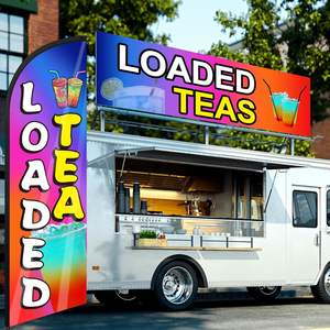 7 قدم من الألياف الزجاجية سارية العلم مادة البوليستر الرقمية المطبوعة ريشة شوبر راية العلم لمتجر الأعمال الإعلان الأرض - Product Image 5