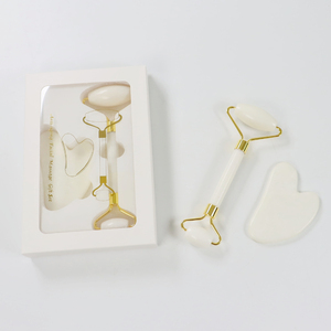 Xiuyan Weißer Nephrit-Massageroller, Gesichts-Jade-Stein, Maßgefertigter Roller, Gua Sha Set - Product Image 2
