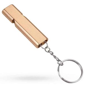 Sifflet portable en alliage d'aluminium durable, haute fréquence, double fréquence, étanche, <span class=keywords><strong>survie</strong></span>, camping, randonnée, escalade, entraînement - Product Image 5