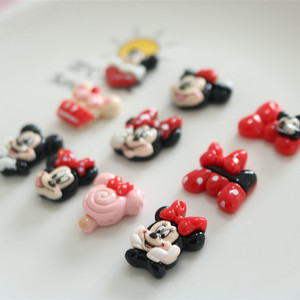 Accesorios de Resina de Dibujos Animados Rojos y Negros, Lazo para Manualidades, Joyería Pequeña al por Mayor, Pasador para el Cabello para Niños, Decoración para Fundas de Teléfono Móvil - Product Image 3