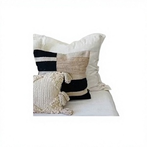 Modern Leaves Pattern Woven <b>Cushion</b> <b>Cover</b> Cotton Polyester Decorative Pillow <b>Cover</b> with Zipper for Home Hotel i bulk - Product Image 1