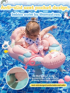 Flotador de natación inflable de PVC para bebés para <span class=keywords><strong>3</strong></span>-72 <span class=keywords><strong>meses</strong></span> Anillo de cintura para niños con dosel para uso en <span class=keywords><strong>piscina</strong></span> - Product Image 5