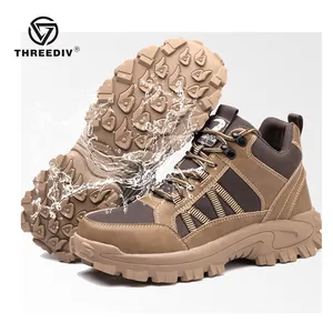 2024 New Light Weight Best Saftey Shoes Cat Boots Price Welding Leather Industrial Men Work Mid Cut Steel Toe Safety Shoes