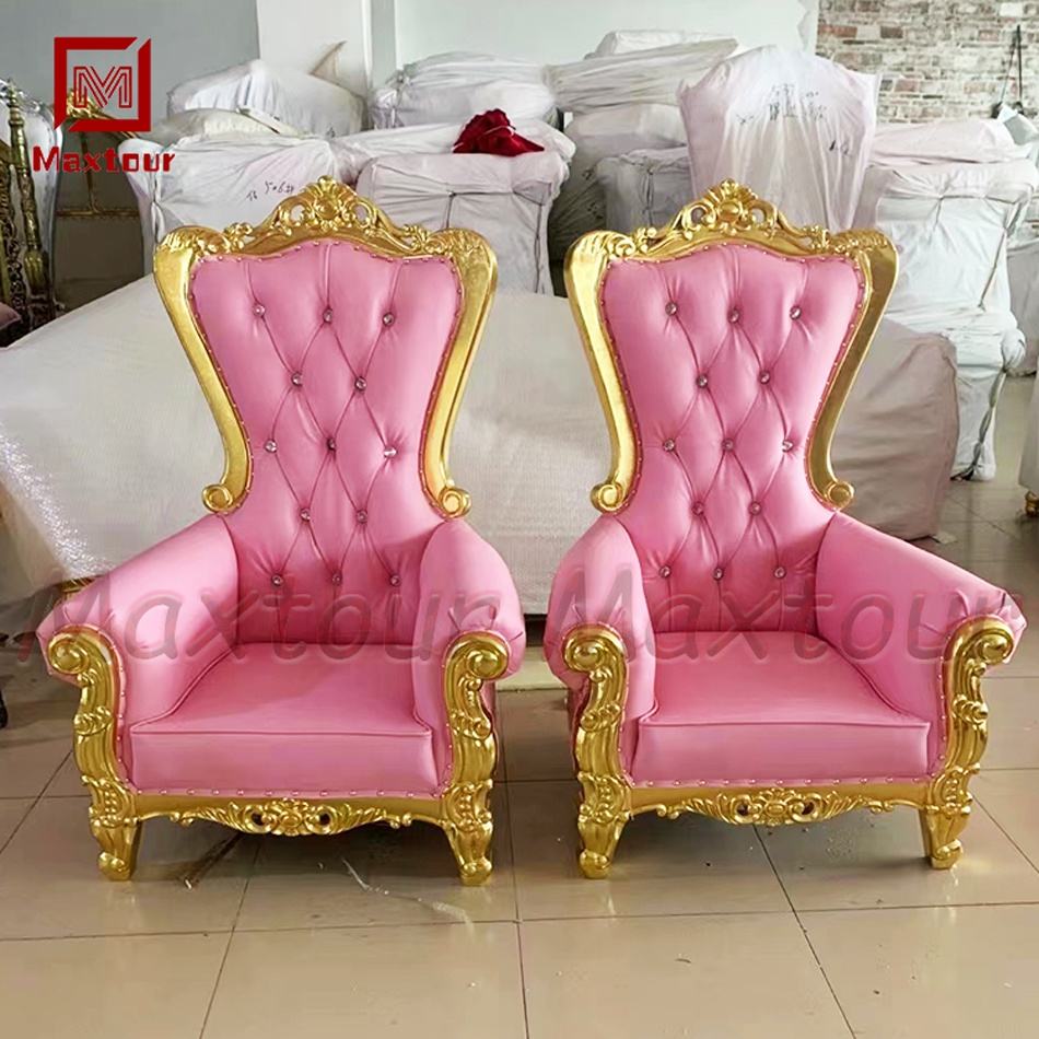 Sedia del trono della decorazione della festa di compleanno dei bambini  sedia del trono del re di nozze reale di lusso