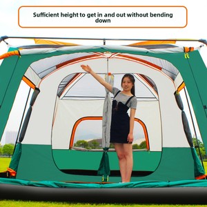 Equipo de Camping Transfronterizo, Carpa de Senderismo Impermeable de Doble Capa para las Cuatro Estaciones, Toldo de Camping para Varias Personas - Product Image 3
