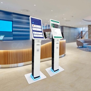 Kiosque de paiement pour la gestion des files d'attente avec écran incurvé de 32 pouces et caméra faciale, modèle Colomn 23.6, pour les salles de services publics, améliorant l'efficacité - Product Image 2