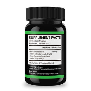 Saw Palmetto Supplément pour hommes soutien Santé Croissance des cheveux Plus Suppléments de contrôle de la vessie Complex Saw Palmetto Capsules - Product Image 3