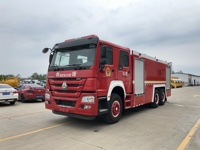 Camion de pompiers Sinotruck neuf 6X4 diesel avec pompe à incendie, réservoir de 7000 à 10000 L, norme d'émission EURO 5, pompe à eau/mousse combinée pour la lutte contre les incendies