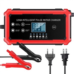 Chargeur <span class=keywords><strong>de</strong></span> batterie portable multi-véhicules 12V/6A pour voiture et moto, entretien automatique, fabricant OEM, vente en gros - Product Image 1