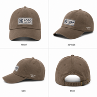 Gorra de Béisbol Deportiva de Algodón Cepillado Personalizada con MOQ Bajo, Sin Estructura, Ajustable, Bordado Frontal, Logotipo de Marca Privada, Merchandising