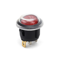Tapa impermeable para KCD1 Interruptor basculante redondo de 23mm Superficie de cúpula plana Cubierta de PVC transparente ON/OFF