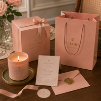 Boîte d'emballage de bougies en carton écologique de luxe personnalisée avec poignée pour la promotion et l'utilisation en supermarché, produits parfumés pour les fêtes