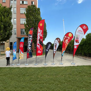 Рекламный комплект: флагшток из стекловолокна с баннерами-«слезами» и индивидуальной подставкой для пляжного флага - Product Image 5