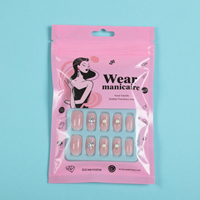 Quantité minimale de commande 2000 pièces impression numérique personnalisée sac à fermeture éclair à trois joints latéraux avec fenêtre transparente pour porter une pochette plate armure