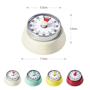 Bộ hẹn giờ bếp bằng thép không gỉ đa chức năng-từ tính, đếm ngược cơ học 60 phút, thích hợp để nấu ăn và học tập - Product Image 6