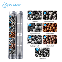 Bâtonnet filtrant à eau hydrogénée faiblement alcaline au gaz en acier inoxydable CAMAZ, pH 8-9.5, certifié NSF CE ROHS, ioniseur pour usage domestique