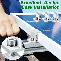SunX-Tech Serre-câble solaire en aluminium réglable pour montage solaire, serre-câble latéral d'extrémité 30/35/40/45MM