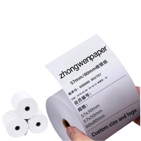 Papier thermique personnalisé imprimé 80 mm * 80 mm pour terminal de point de vente