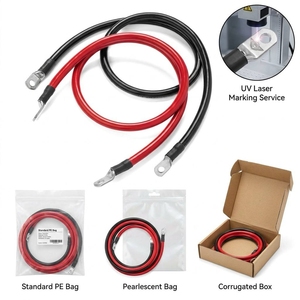 <span class=keywords><strong>Cable</strong></span> de audio para coche de competición 1/0 <span class=keywords><strong>AWG</strong></span> 50mm² OFC, terminales de anillo de 3/8 pulgadas, rojo y negro, para amplificador de subwoofer de 3000W - Product Image 5