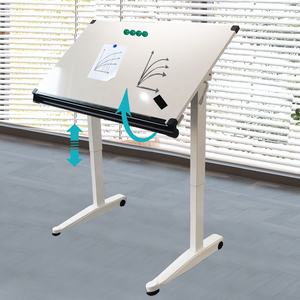 Lavagna a secco magnetica lavagna da disegno piano da tavolo per la scuola regolabile in altezza - Product Image 4