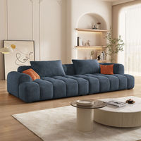 Ensemble de canapé d'angle moderne de luxe en velours capitonné, design modulaire, dossier à oreiller, revêtement en tissu durable, utilisation en appartement