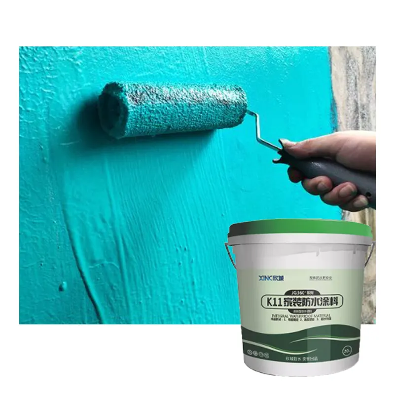 JG360 + XINC rivestimento polimerico acrilico a base di cemento K11 vernice impermeabilizzante per parete e pavimento, cucina, bagno, piscina