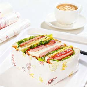 Papel de Envolver de Grado Alimenticio, Resistente a la Grasa, Reciclable, Personalizado para Restaurantes, Empaque de Comida para Llevar - Product Image 3