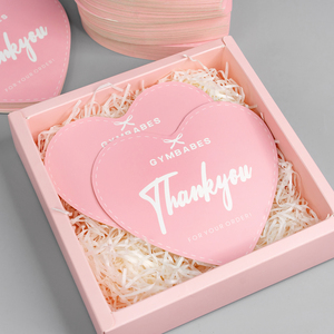 Forme de coeur imprimé rose Design merci carte postale cartes postales Promotion affaires cartes de remerciement impression Flyer Club <span class=keywords><strong>affiche</strong></span> - Product Image 1