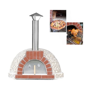 Four à pizza commercial au bois, style italien, en briques de terre cuite, résistant à 500 degrés, pour cuisson extérieure en restaurant et barbecue - Product Image 3
