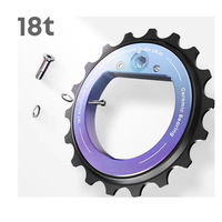 Roue de guidage excentrique creuse Cyclami pour dérailleur arrière, 18 dents, en alliage d'aluminium, roulement céramique, 9 vitesses, durable, haute résistance, pour vélo