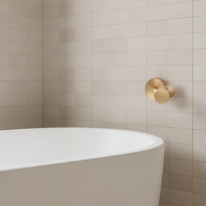 Crochet mural rond pour peignoir, finition or brossé, lot de 2, design moderne et minimaliste, pour entrée, salle de bain, chambre à coucher - Product Image 2