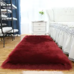 High Quality White Fur Carpet Super Soft Plush Shaggy Carpet Living Room Large White Rug