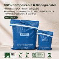 Sacs d'expédition compostables certifiés en gros, sacs postaux biodégradables personnalisés pour l'emballage de vêtements e-commerce