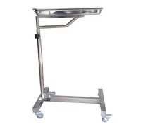 Chariot de théâtre d'opération médicale gynécologie ss grand instrument mayo hauteur réglable support mayo en acier inoxydable pour chirurgie
