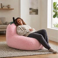 Fauteuil de sol individuel en tissu chenille, rembourré avec rembourrage en mousse haute densité, design moderne, pour appartement et hôtel, emballé sous vide
