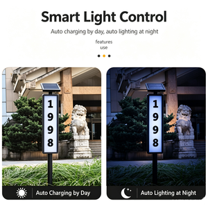 Luz LED para Número de Casa con Energía Solar, Panel Solar, Resistente al Agua IP65, para Exteriores - Product Image 3
