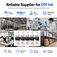 Encre DTF à base d'eau, haute opacité, blanche, fluide, pour impression personnalisée sur t-shirts et vêtements, séchage rapide, résistante au lavage, impression textile
